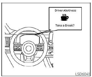 Nissan Pathfinder. Funcionamiento del sistema monitor inteligente de alerta al conductor