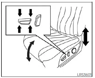 Nissan Pathfinder. Ajuste de los asientos eléctricos delanteros