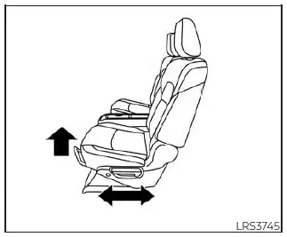 Nissan Pathfinder. Ajuste del asiento de la segunda fila