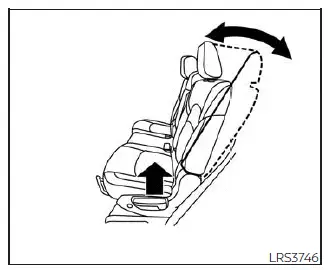 Nissan Pathfinder. Ajuste del asiento de la segunda fila