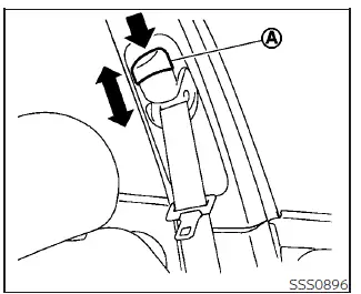 Nissan Pathfinder. Cinturón de seguridad tipo tres puntos con retractor