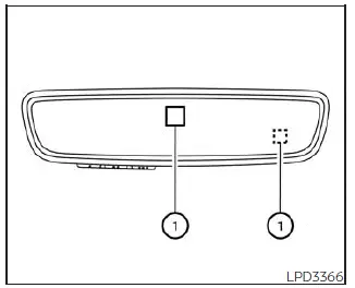 Nissan Pathfinder. Espejo retrovisor antideslumbrante automático