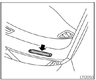 Nissan Pathfinder. Placa de Número de identificación del vehículo (VIN)