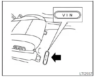 Nissan Pathfinder. Número de identificación del vehículo