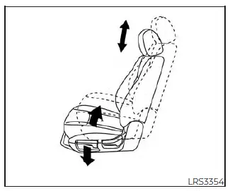 Nissan Pathfinder. Ajuste de los asientos manuales delanteros