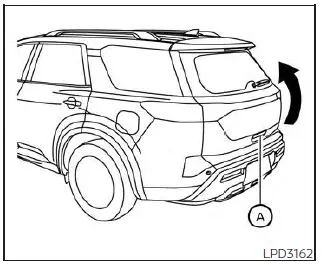 Nissan Pathfinder. Funcionamiento de la compuerta levadiza manual