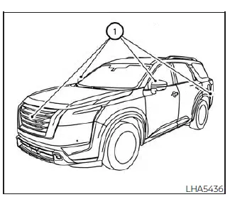 Nissan Pathfinder. Operación del sistema de monitor Intelligent Around View