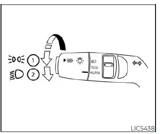 Nissan Pathfinder. Interruptor de control de faros