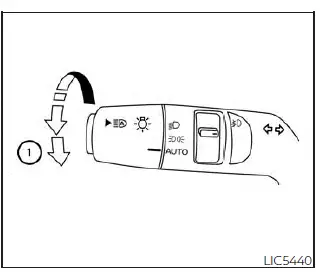 Nissan Pathfinder. Interruptor de control de faros