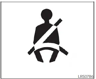 Nissan Pathfinder. Luz de advertencia y señal acústica del cinturón de seguridad