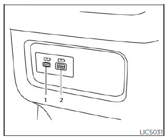 Nissan Pathfinder. Puertos de carga USB/iPod