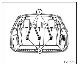 Nissan Pathfinder. Instalación de sistemas de sujeción para niños orientados hacia adelante tilizando los cinturones de seguridad