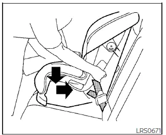 Nissan Pathfinder. Instalación de sistemas de sujeción para niños orientados hacia adelante utilizando el sistema LATCH