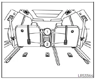 Nissan Pathfinder. Instalación de sistemas de sujeción para niños orientados hacia adelante utilizando el sistema LATCH