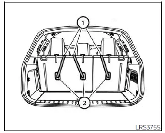 Nissan Pathfinder. Instalación de sistemas de sujeción para niños orientados hacia adelante utilizando el sistema LATCH